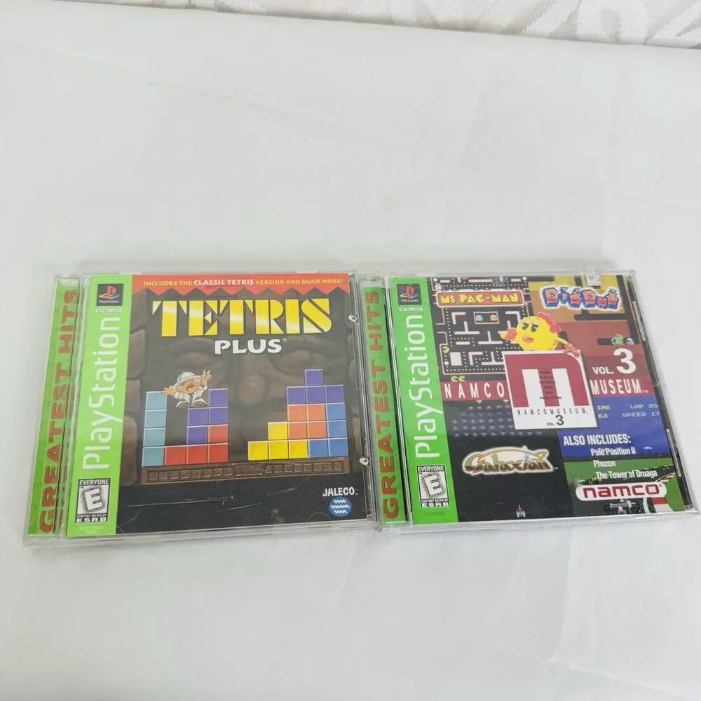 Namco Museum Vol. 3 & Tetris Plus‎ Lot [Greatest Hits] PS1 CIB PlayStation One